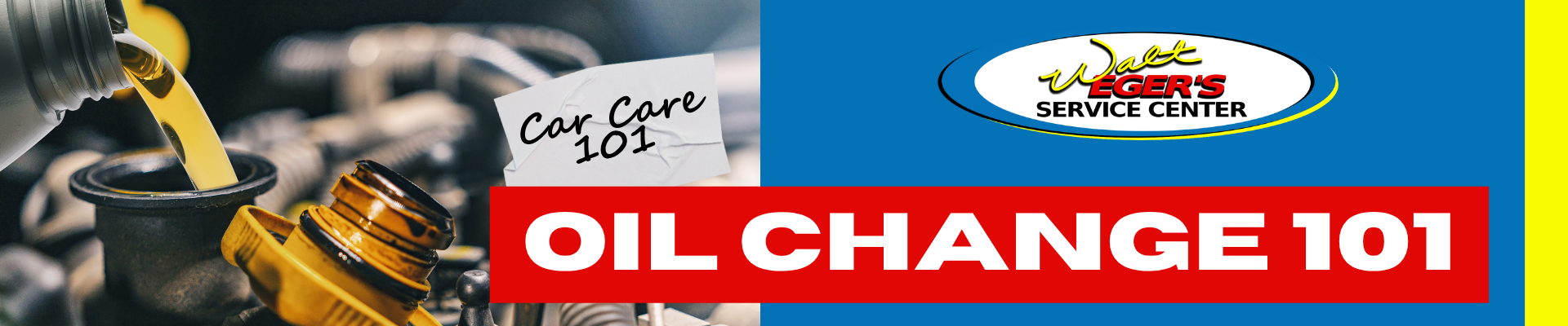 Walt Eger's Oil Change Service. Vehicle maintenance and car care in Severn, MD. Located near Frot Meade, Glen Burnie, Severna Park, Laurel and more cities in Anne Arundel County